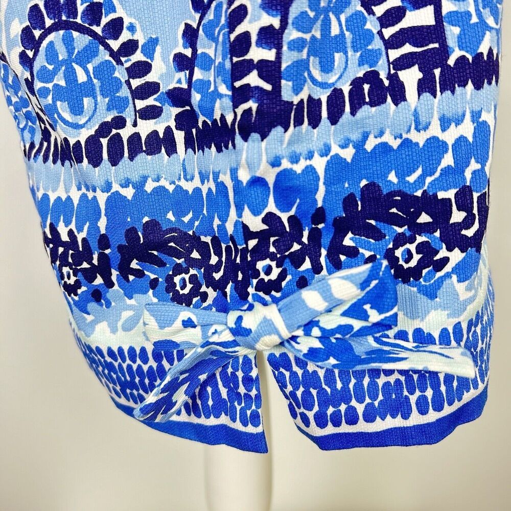 Lilly Pulitzer Mila Stretch Shift Dress Blue Peri Turtley Awesome Scoop Back 4 - Picture 6 of 8